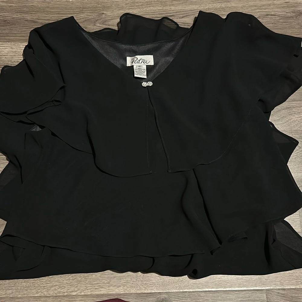 Black ruffle dress